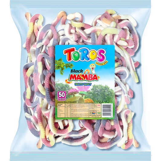 Toros Packet 50pcs Black Mamba Fruity Sweet Assorted