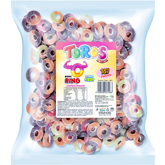 Toros Packet 187pc Magic Rings – Assorted Flavours