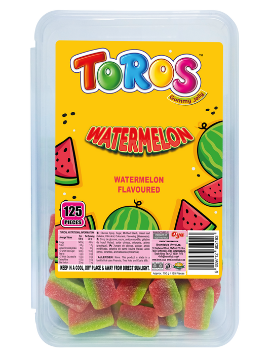 Toros Watermelon Tub Gummy Jelly 125pc