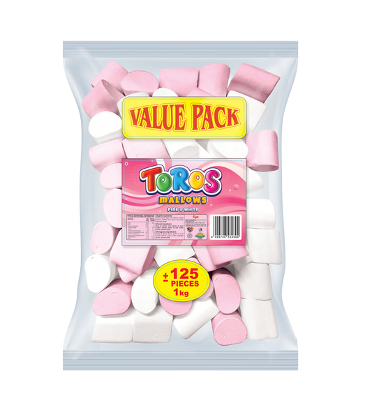 Toros Mallow Pink & White 1kg 125pcs