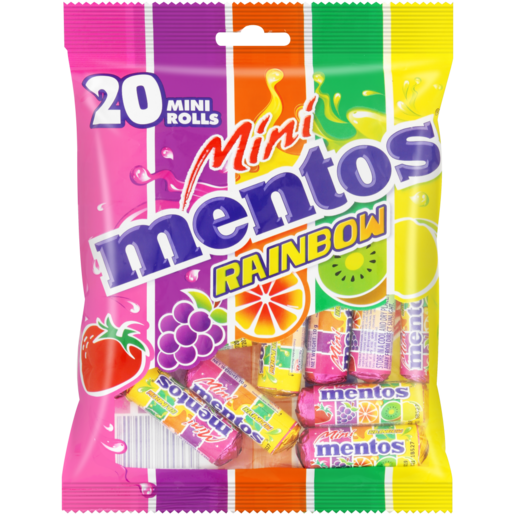 Mentos Mini Rolls Rainbow 20's