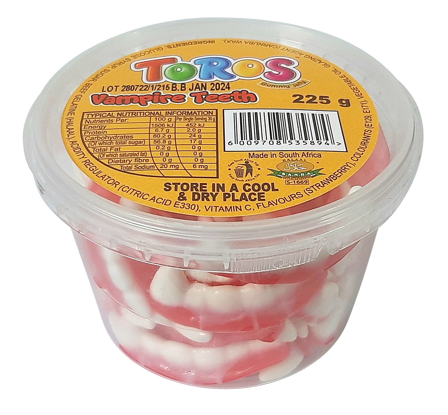 Toros Tub Vampire Teeth Gummy Jelly 225g