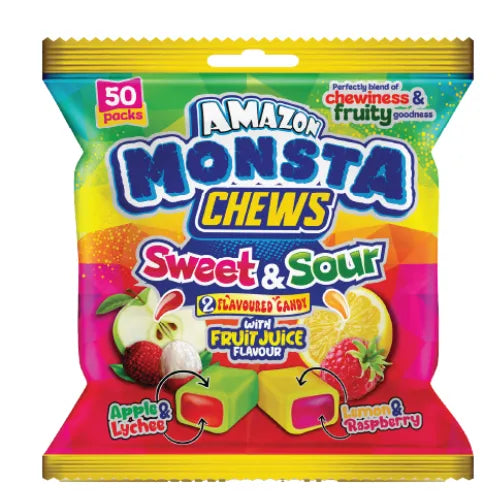 Amazon Monsta Chews 2 in 1 Sweet & Sour 50pcs