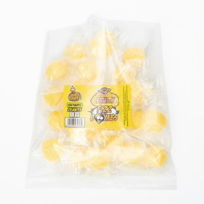 Cartoon Candy Fruity Fizz Bombs Sour Pineapple 25's