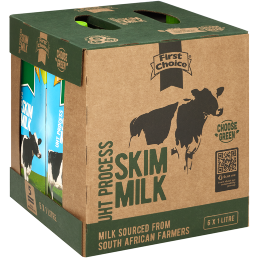First Choice Skim Milk Long Life 6x1Litre