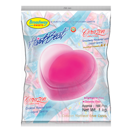 Hartbeat Love Candy Corazon Assorted 1kg 166pc