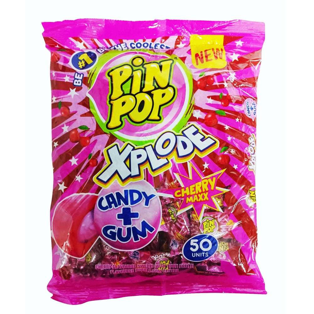 Pin Pop Xplode Candy + Gum Cherry Maxx 50's