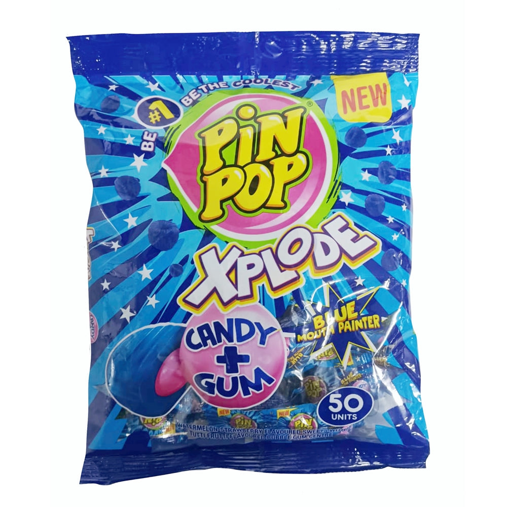 Pin Pop Xplode Candy + Gum Blue 50's