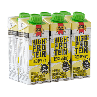 First Choice High Protein Recovery Milk- Banana Creme 6 x 250ml