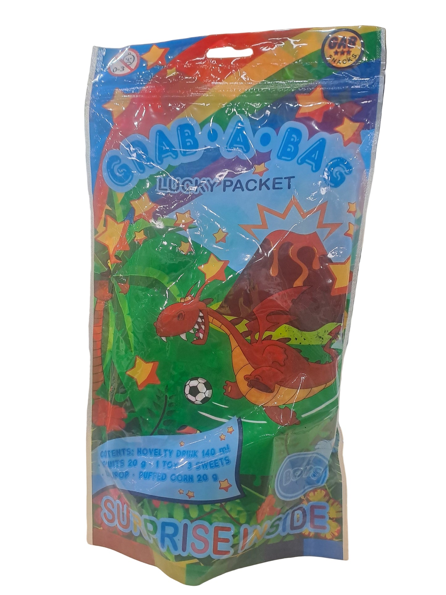 Colorful package with cartoon characters on a plain background PARTY BAG