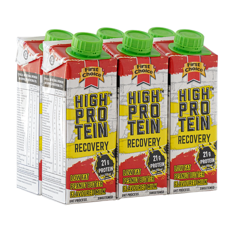 First Choice High Protein Recovery Milk- Peanut Butter 6 x 250ml