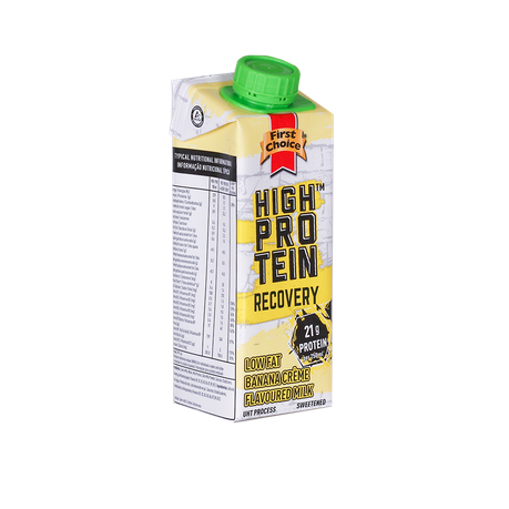 First Choice High Protein Recovery Milk Banana Creme 6 X 250ml DB First Choice High Protein Recovery Milk Banana Creme 6 X 250ml DB