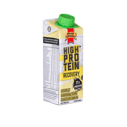 First Choice High Protein Recovery Milk- Banana Creme 6 x 250ml