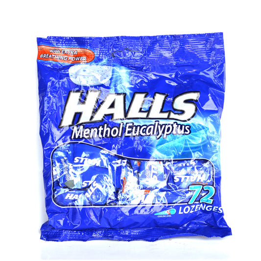 HALLS MENTHOL EUCALYP 72S