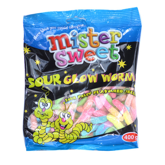 MRS SOUR GLOW WORMS 400G