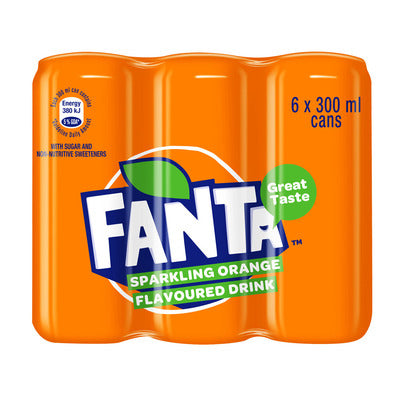 AB3 CANS FANTA ORANGE 300ML 6S